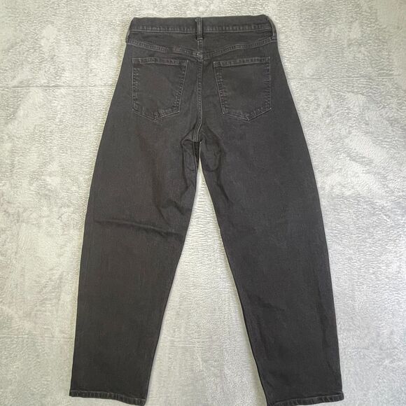 Banana Republic Womens Size 27 Mid Rise Barrel Ankle Jeans Washed Black Western - Picture 11 of 13
